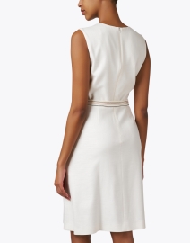 Back image thumbnail - Piazza Sempione - White Belted Dress