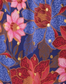 Fabric image thumbnail - Farm Rio - Red and Navy Print Chiffon Dress