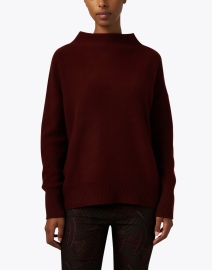 Front image thumbnail - Vince - Cinnamon Red Boiled Cashmere Sweater