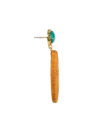 Back image thumbnail - Lizzie Fortunato - Ria Natural Woven Drop Earrings