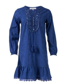 Navy Eyelet Dress