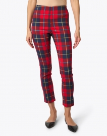 Front image thumbnail - Gretchen Scott - Plaidly Red Plaid Pull On Pant