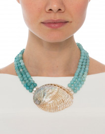 Curtain Bluff Teal Beaded Necklace