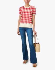 Look image thumbnail - Joseph - Red and White Gingham Sweater