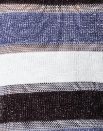 Fabric image thumbnail - Emporio Armani - Blue and Black Striped Chenille Sweater