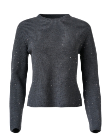 Dark Grey Embellished Wool Sweater