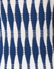Fabric image thumbnail - Lafayette 148 New York - Blue and White Intarsia Sweater