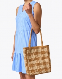 Look image thumbnail - Bembien - Le Tote Caramel Check Leather Bag