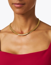 Look image thumbnail - Janis by Janis Savitt - Gold Flat Chain Necklace