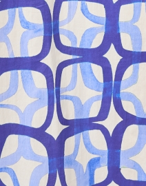 Fabric image thumbnail - Vilagallo - Marion Blue Print Cotton Shirt Dress