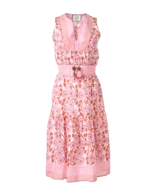 Emily Pink Floral Cotton Silk Dress