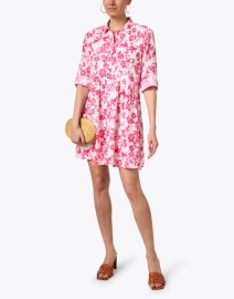 Look image thumbnail - Ro's Garden - Deauville Pink and White Print Shirt Dress