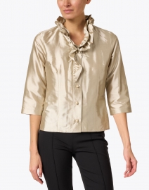 Connie Roberson - Celine Steel Gold Silk Shirt
