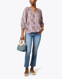 Look image thumbnail - Repeat Cashmere - Multi Floral Print Linen Blouse