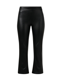 Leo Black Faux Leather Pull On Pant