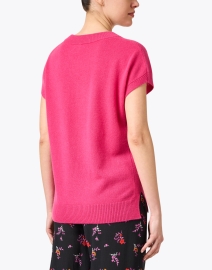 Back image thumbnail - Kinross - Pink Cashmere Popover Sweater
