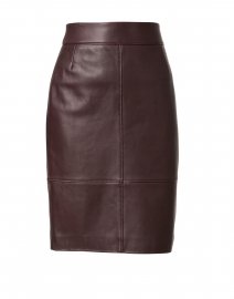 Selrita Merlot Leather Pencil Skirt