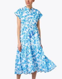 Front image thumbnail - Ro's Garden - Mumi Blue Print Cotton Dress