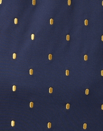Gretchen Scott - Navy and Gold Embroidered Jersey Dress 