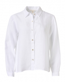 White Relaxed Linen Shirt