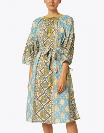 D'Ascoli - Margita Blue Floral Print Cotton Dress