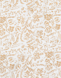 Amato - White and Gold Metallic Printed Silk Scarf
