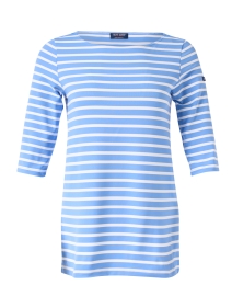 Product image thumbnail - Saint James - Phare Blue and White Striped Shirt