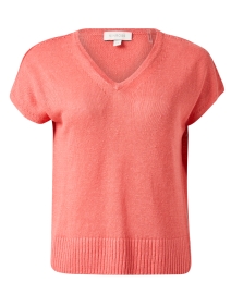 Coral Linen Sweater