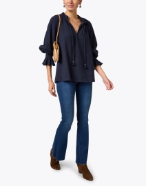 Look image thumbnail - Figue - Lianna Navy Cotton Top