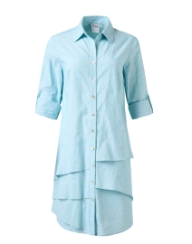 Product image thumbnail - Finley - Jenna Blue Cotton Linen Dress