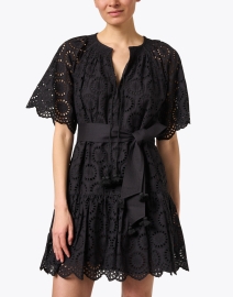 Front image thumbnail - Figue - Bria Black Cotton Lace Dress