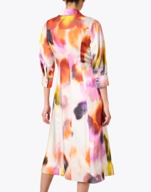 Back image thumbnail - Jason Wu Collection - Multi Printed Silk Shirt Dress