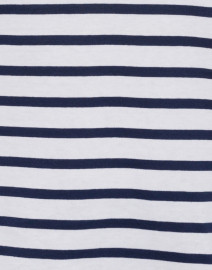 Fabric image thumbnail - Saint James - Minquidame White and Navy Striped Cotton Top