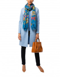 Baby Blue Stretch Cotton Coat