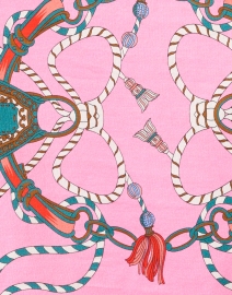 Fabric image thumbnail - Rani Arabella - Pink Crown Print Cotton T-Shirt