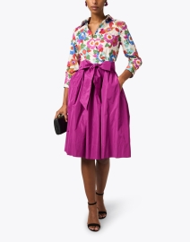 Look image thumbnail - Sara Roka - Elenat Purple Multi Floral Dress