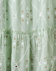 Fabric image thumbnail - Juliet Dunn - Green Mosaic Print Dress