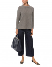 Maritime Alloy Grey Cashmere Sweater