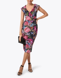 Look image thumbnail - Chiara Boni La Petite Robe - Fiynorc Multi Floral Stretch Jersey Dress