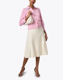 Look image thumbnail - Repeat Cashmere - Pink Collared Cardigan