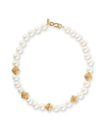 Product image thumbnail - Kenneth Jay Lane - Gold and Pearl Necklace