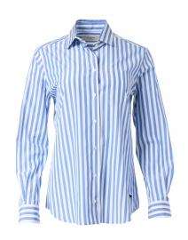 Filippo Blue and White Stripe Cotton Shirt