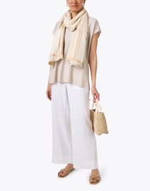 Look image thumbnail - Eileen Fisher - Beige Knit Top