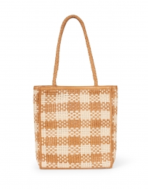 Product image thumbnail - Bembien - Le Tote Caramel Check Leather Bag