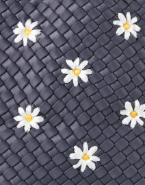Fabric image thumbnail - Naghedi - St. Barths Small Grey Daisy Woven Handbag