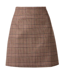 Product image thumbnail - Weekend Max Mara - Ricamo Brown Plaid Wool Skirt