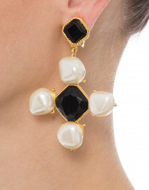 Black Diamond Baroque Pearl Earrings