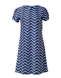 Ella Navy Chevron Dress