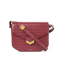 Product image thumbnail - DeMellier - London Burgundy Leather Shoulder Bag