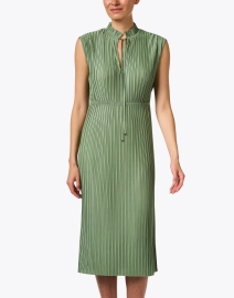 Front image thumbnail - Boss - Green Pleated Dress
